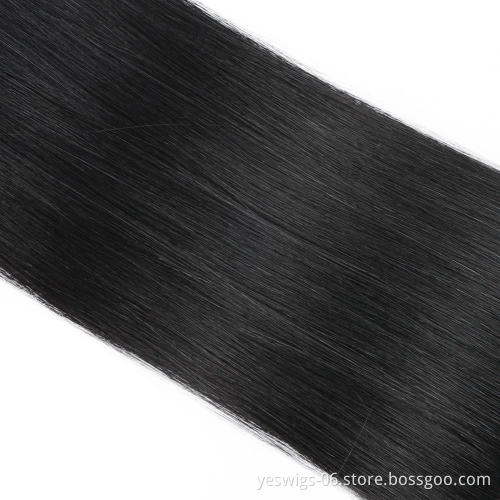 Raw Indian Hair Vendor 100% Unprocessed Virgin Human Hair Piece Tape In  Pure 1# Color Jet Black Indian Temple Hair Double Drawn